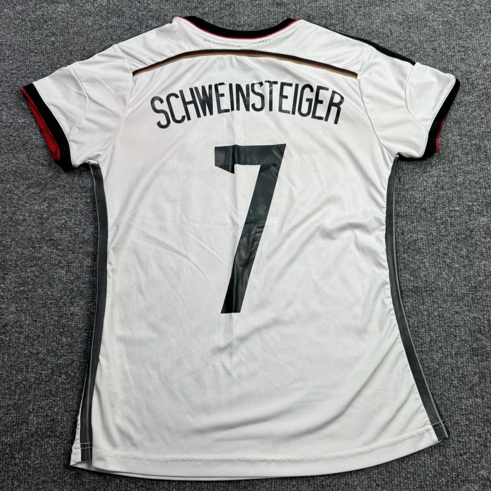 Schweinsteiger 7 Germany Adidas Jersey Mens Medium White Soccer World Cup